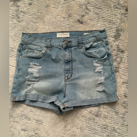 Pacsun Distressed Jean Shorts Size 30 - Picture 1 of 8